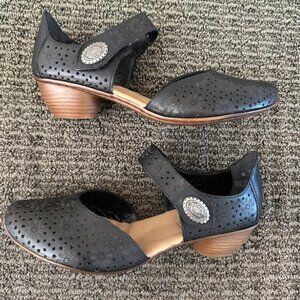 New! Rieker Mirjam 43711 Perforated Heel in Black
